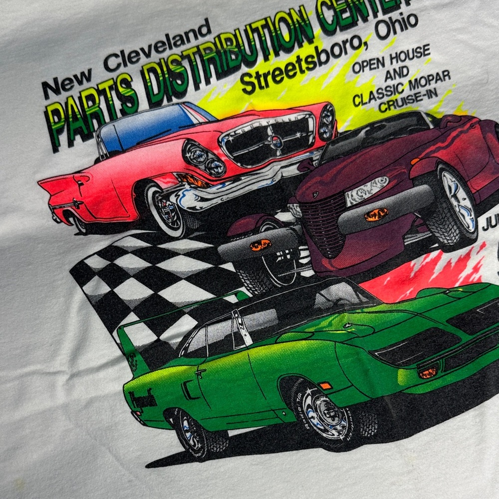 Lee XXL Single Stitch Vintage “Team Mopar” White Car Graphic‎ Men's T-Shirt 1997 - Picture 4 of 10